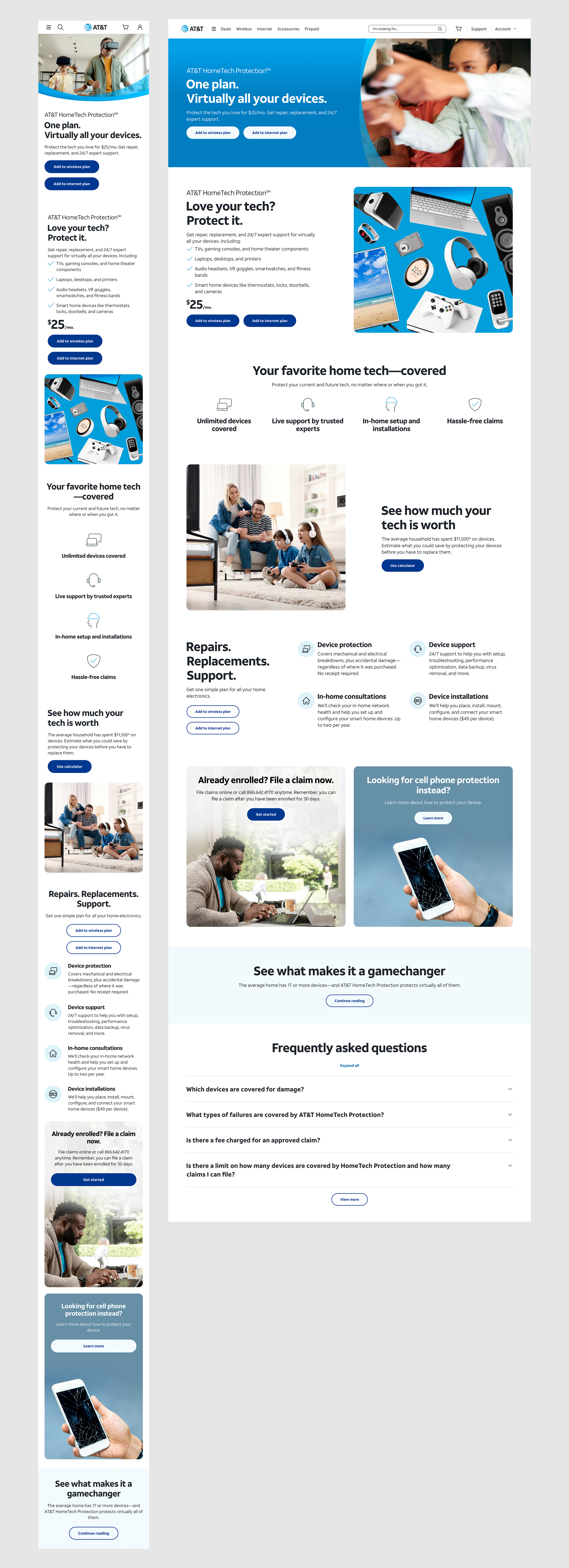 Home Tech full page comps