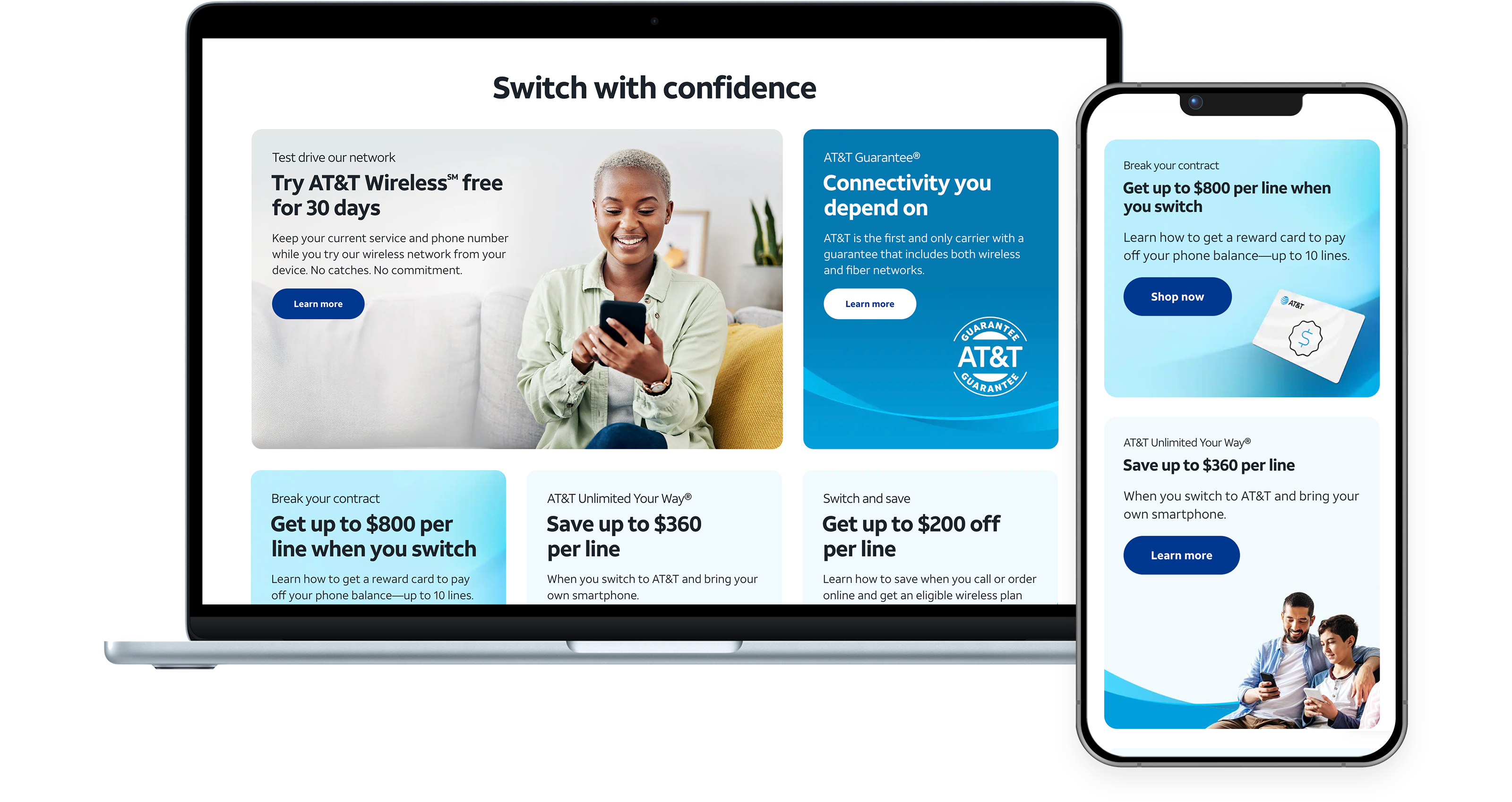 Flex card - laptop and phone
