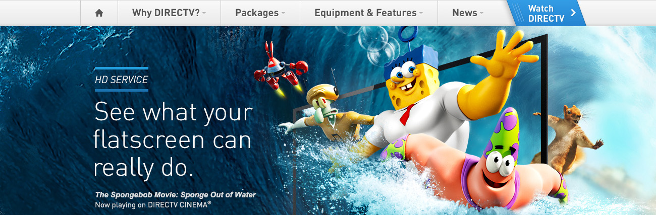 DIRECTV marketing hero - Sponge Bob