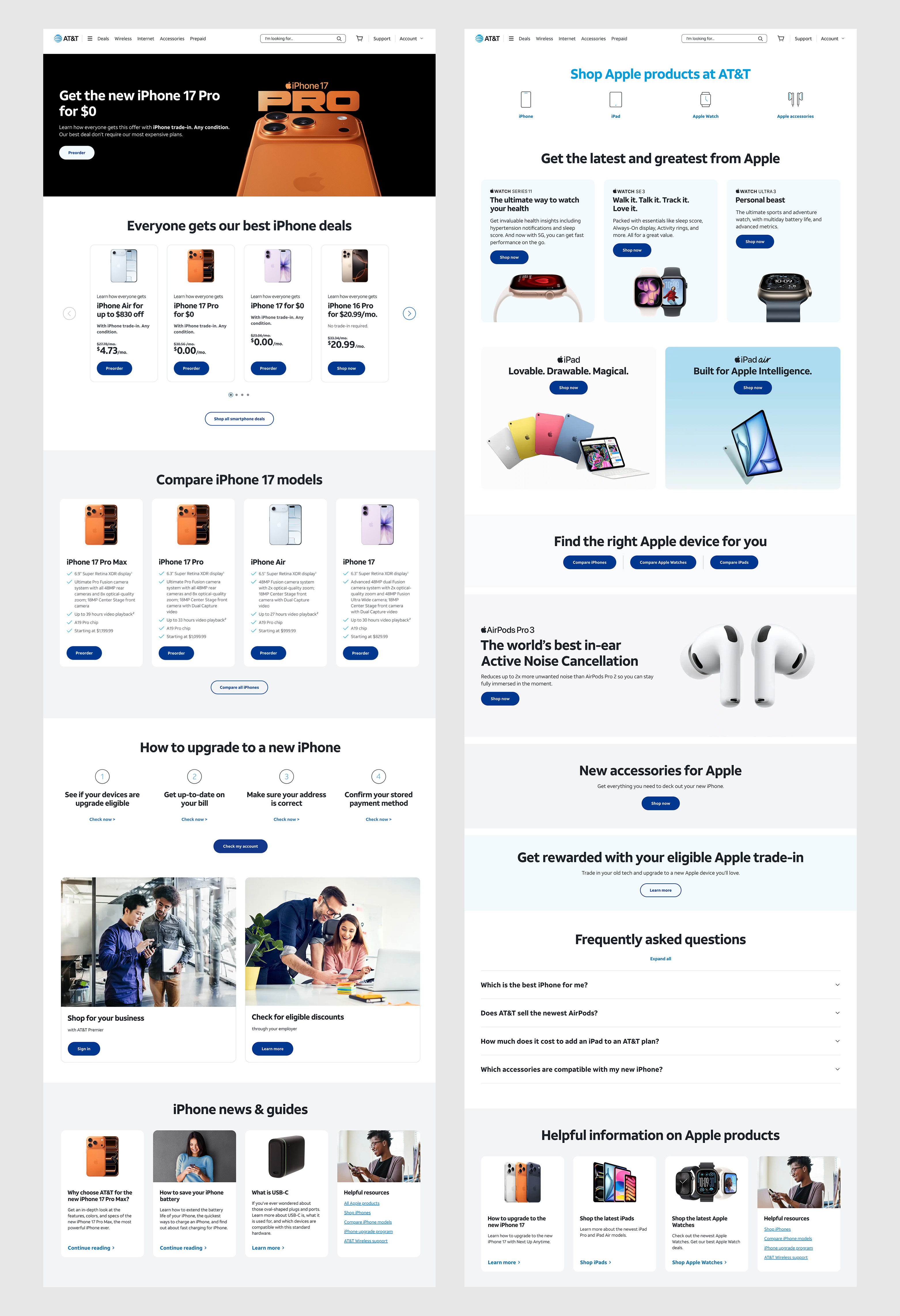 iPhone 17 launch full page comps