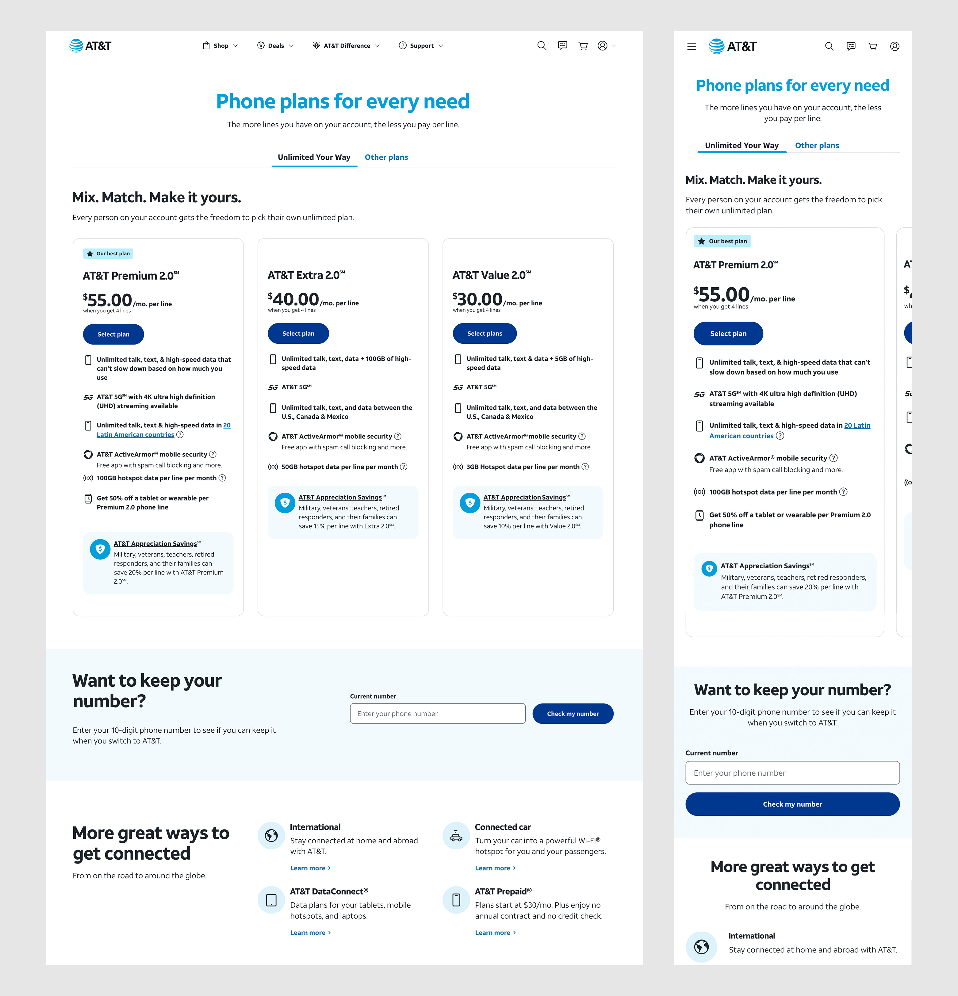 Plans wireless page